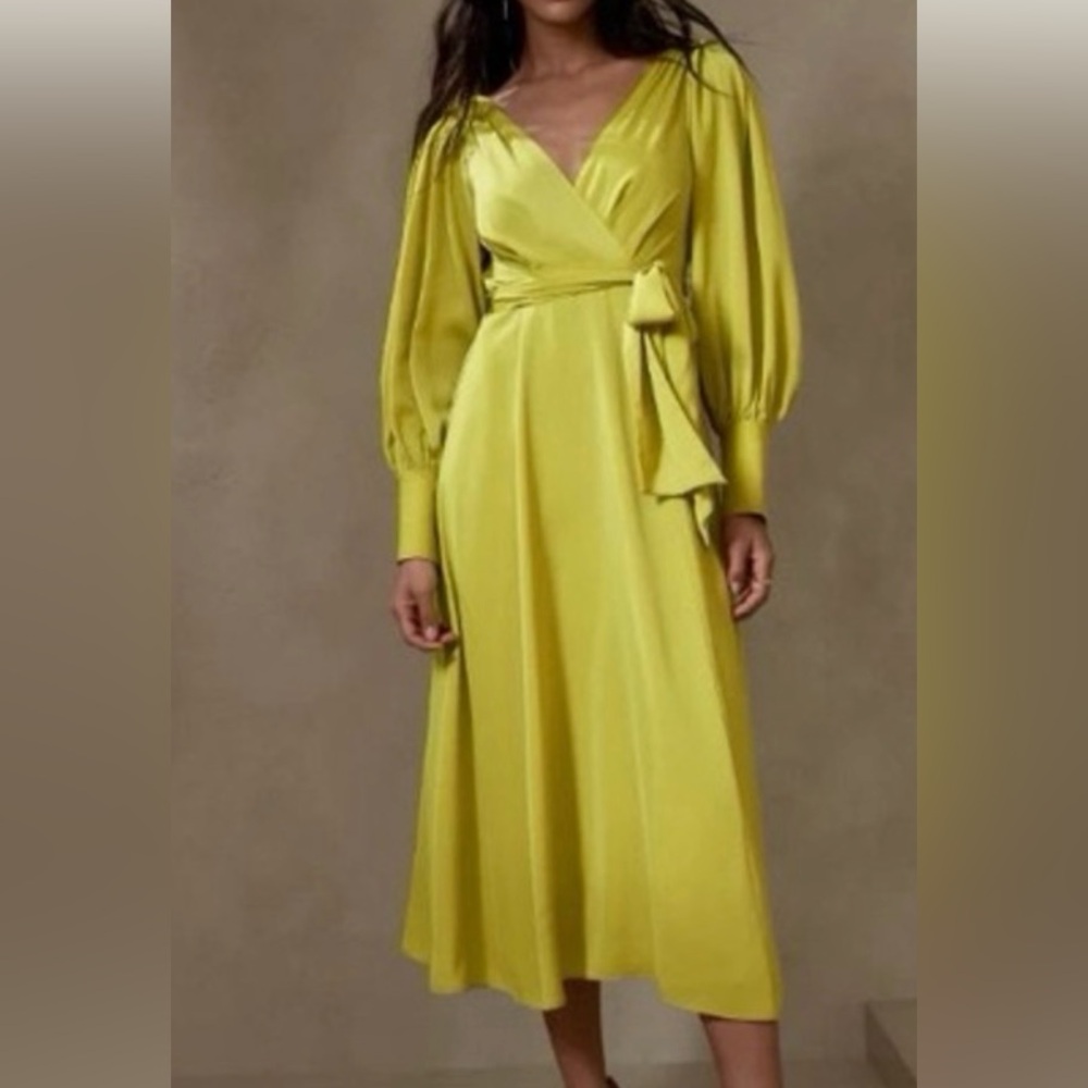 Banana Republic Maxi Gown with Bishop Sleeves